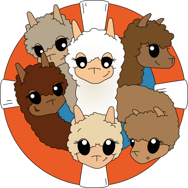 alpaca rescue illustratie – zonder tekst